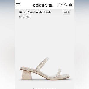 Dolce Vita River Pearl vanilla heels, size 7.5